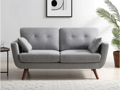 Kyoto Oslo Soft Touch Grey  2 Seater Sofa