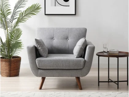 Kyoto Oslo Soft Touch Grey Armchair