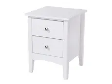 Core Como White 2 Petite Drawer Bedside Table