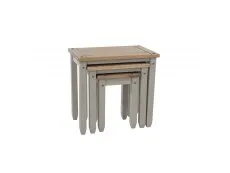Core Corona Grey and Pine Nest of Tables