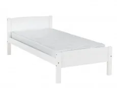 Seconique Amber 3ft Single White Wooden Bed Frame