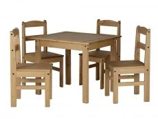 Seconique Panama Waxed Pine Dining Table and 4 Chair Set