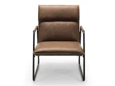 Julian Bowen Gramercy Brown Faux Leather Accent Chair