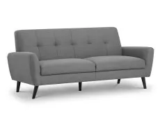 Julian Bowen Monza Grey Linen 3 Seater Sofa