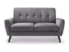Julian Bowen Monza Grey Velvet 2 Seater Sofa