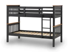 Seconique Neptune 3ft Grey and Oak Wooden Bunk Bed Frame
