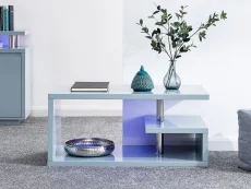 GFW Polar Grey High Gloss 3 Piece Living Room Furniture Set