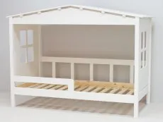Bedmaster Mento 3ft Single White Wooden Bed Frame
