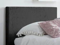 Birlea Berlin 3ft Single Black Crushed Velvet Glitz Fabric Bed Frame