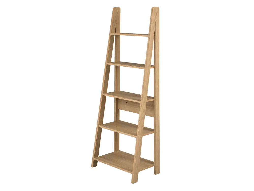 LPD LPD Tiva Oak 5 Tier Ladder Bookcase