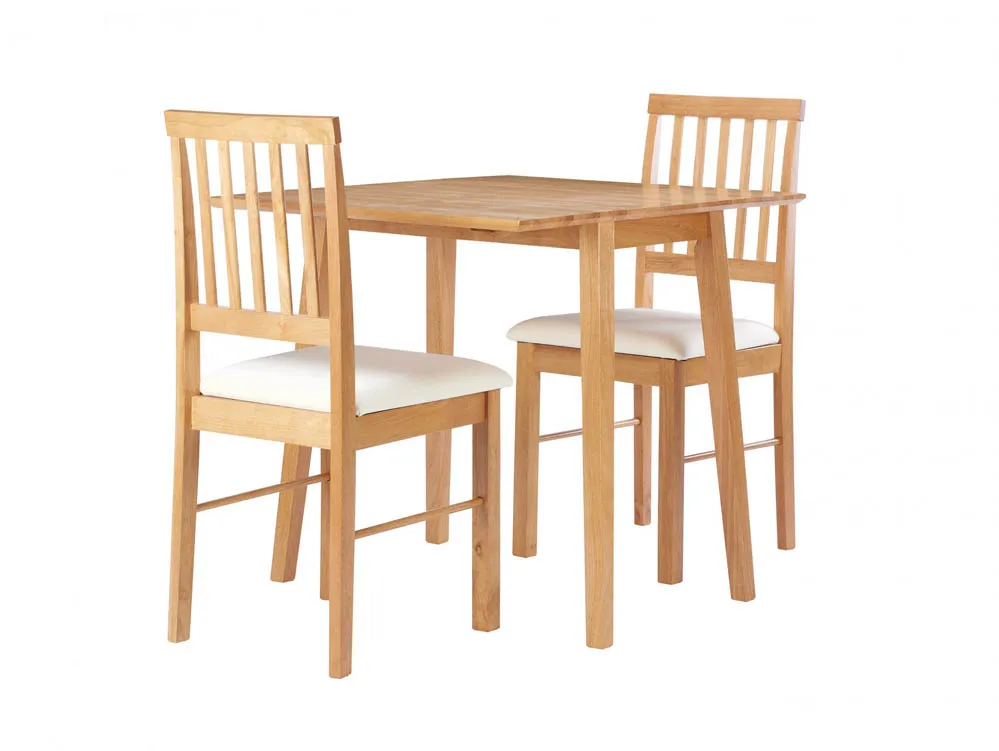 Birlea Furniture & Beds Birlea Drop Leaf Oak Dining Table and 2 Chairs Set
