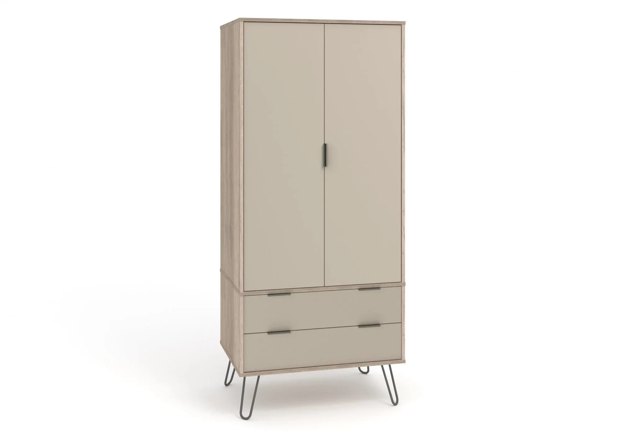 Core Products Core Augusta Driftwood and Calico 2 Door 2 Drawer Double Wardrobe