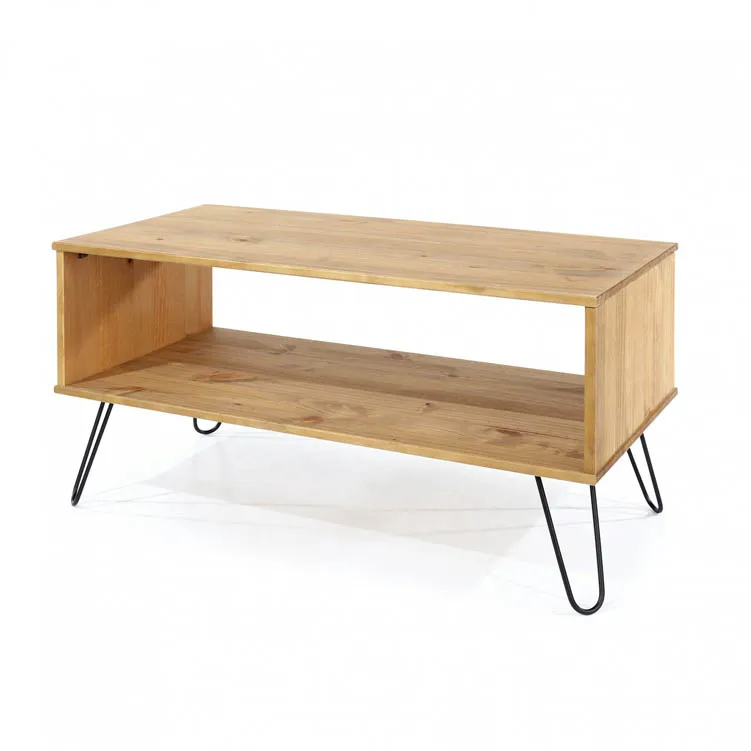 Core Products Core Augusta Waxed Pine Open Coffee Table
