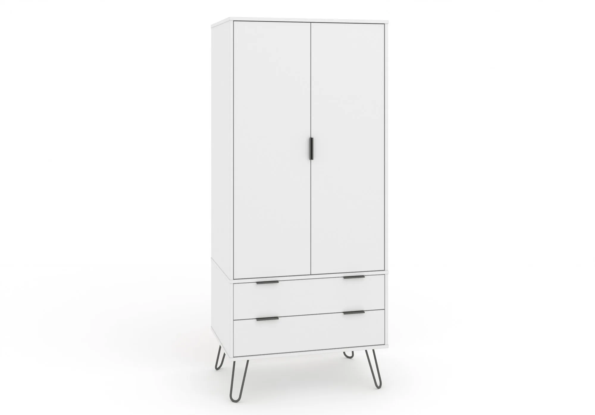 Core Products Core Augusta White 2 Door 2 Drawer Wardrobe