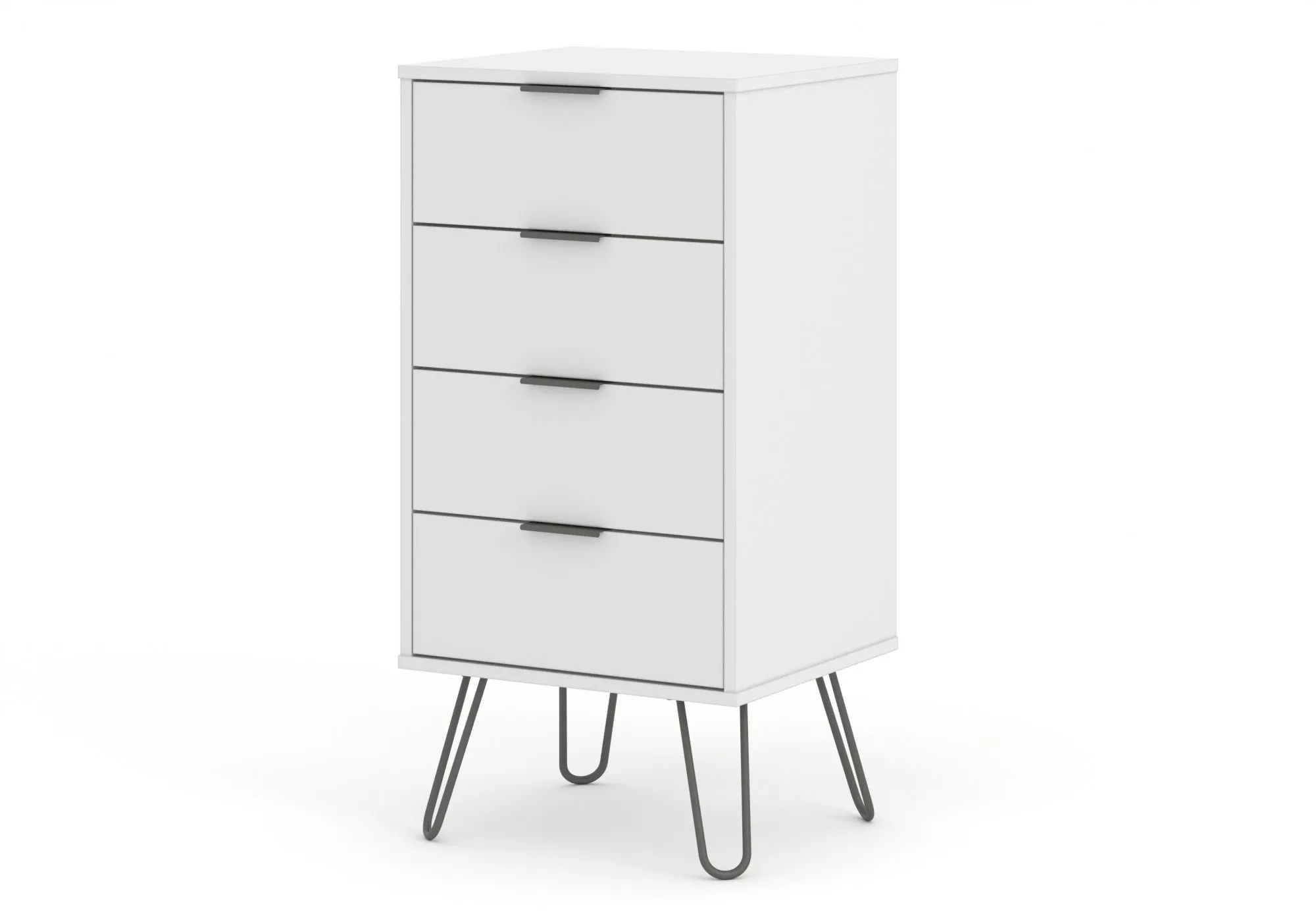 Core Products Core Augusta White 4 Drawer Narrow Chest of Drawers
