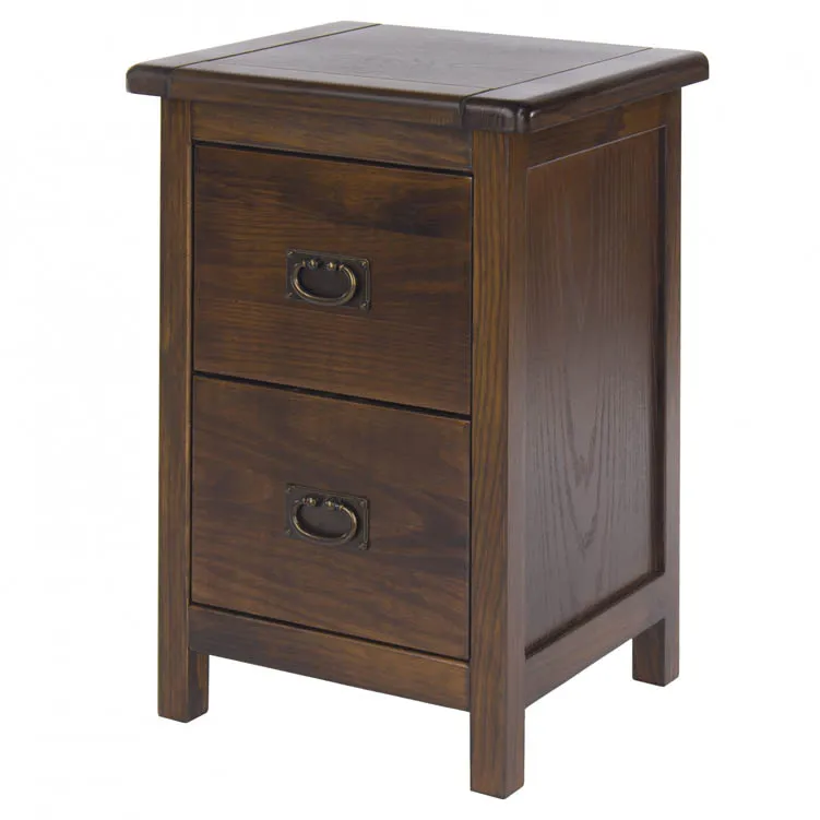 Core Products Core Boston Dark Antique Pine 2 Drawer Petite Bedside Table