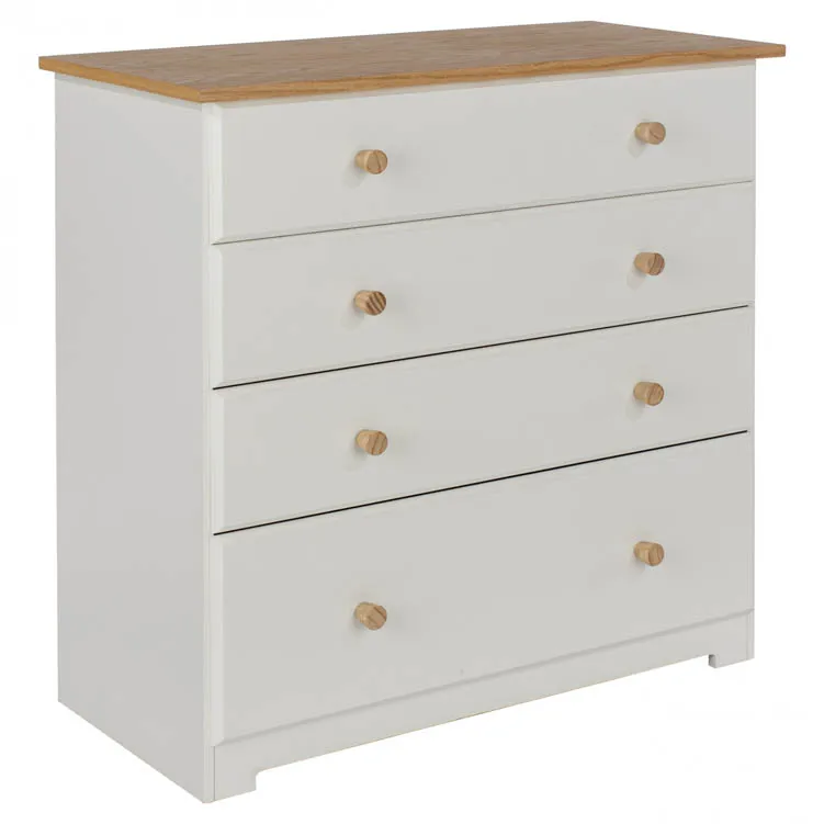 Core Products Core Colorado White and Oak 4 Drawer Chest of Drawers