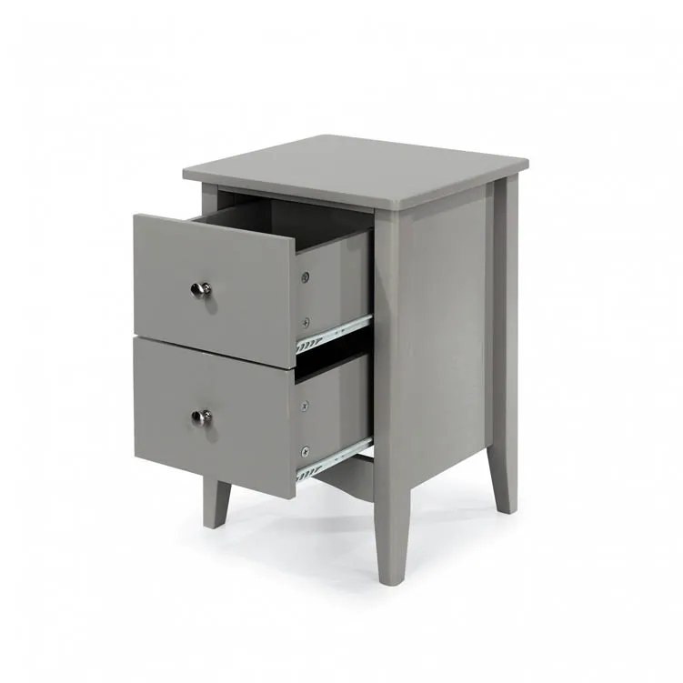 Core Products Core Como Light Grey 2 Drawer Bedside Table