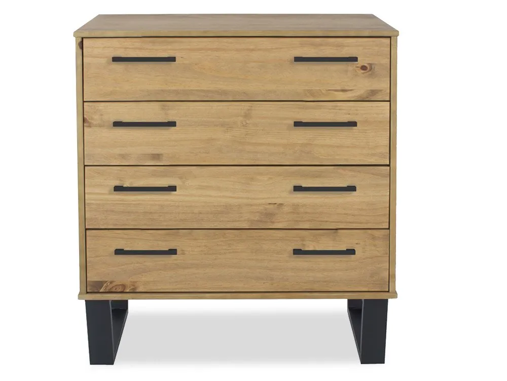 Core Products Core Texas Waxed Pine 4 Drawer Wooden Chest of Drawers