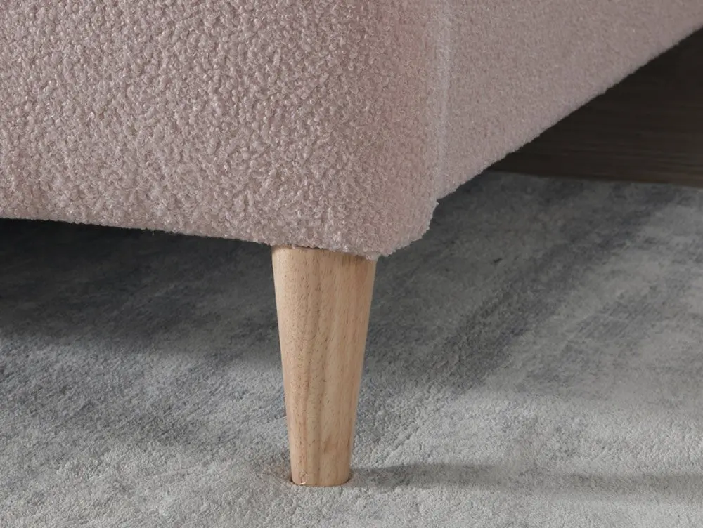 Birlea Furniture & Beds Birlea Otley 4ft6 Double Pink Boucle Fabric Bed Frame