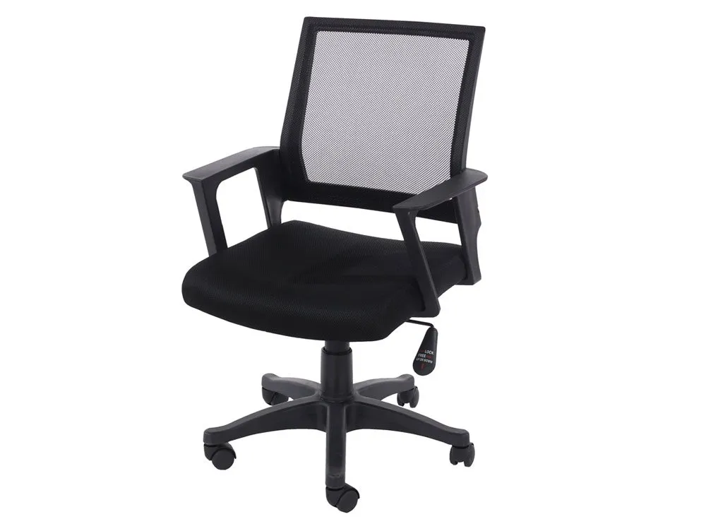 Core Products Core Loft Black Mesh Back and Black Fabric Office Chair