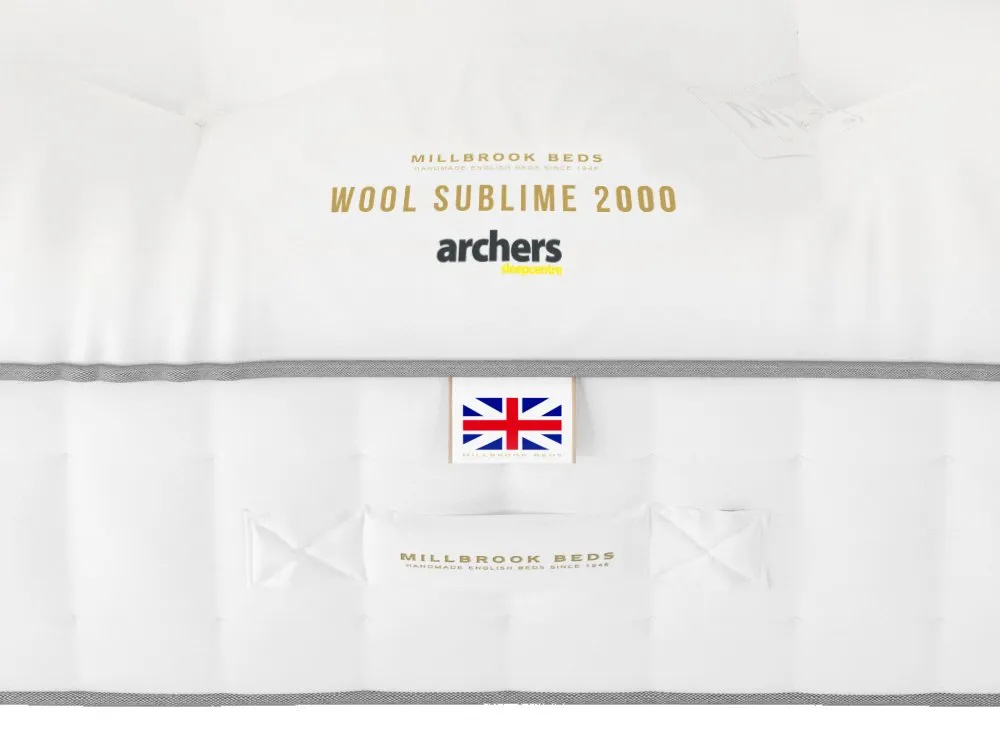 Millbrook Beds Millbrook Wool Sublime Pocket 2000 4ft Small Double Mattress