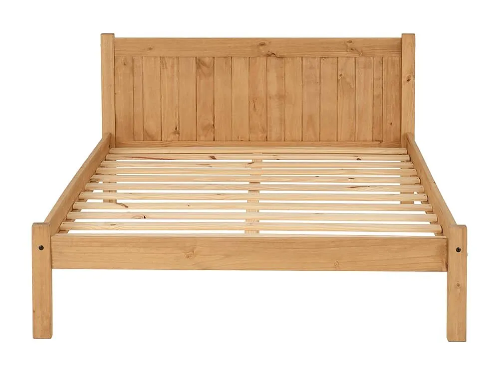 Seconique Seconique Maya 4ft Small Double Distressed Wax Pine Wooden Bed Frame