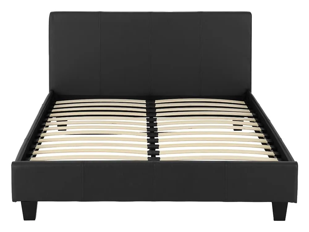 Seconique Seconique Prado 5ft King Size Black Faux Leather Bed Frame