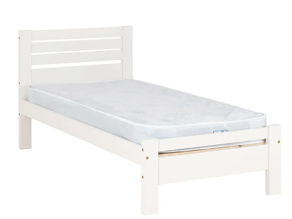 Seconique Seconique Toledo 3ft Single White Wooden Bed Frame