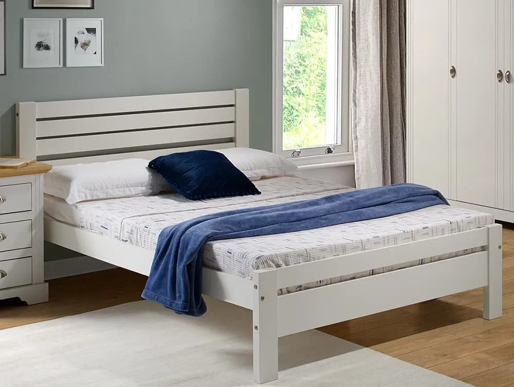 Seconique Seconique Toledo 4ft6 Double White Wooden Bed Frame