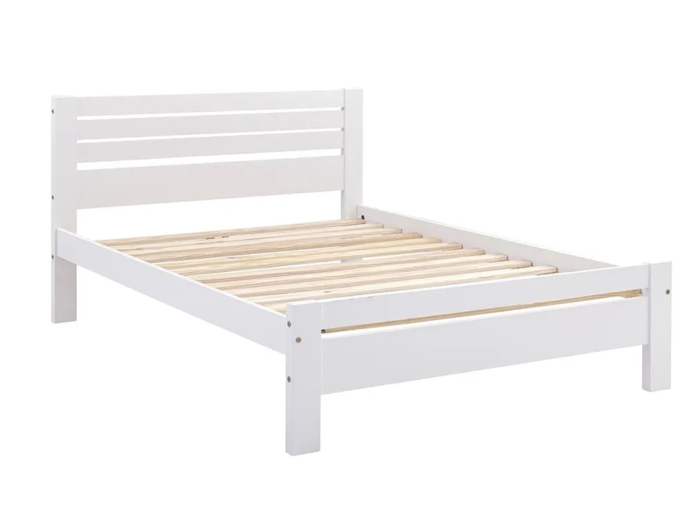 Seconique Seconique Toledo 4ft6 Double White Wooden Bed Frame