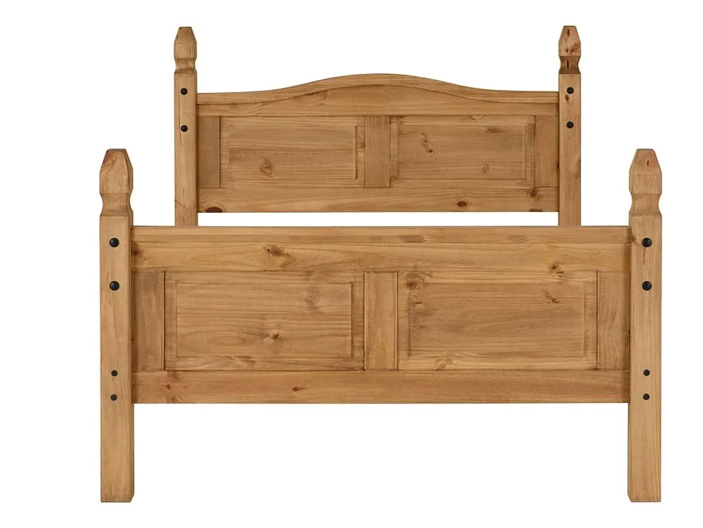 Seconique Seconique Corona 4ft6 Double Wax Pine Wooden Bed Frame (High Footend)