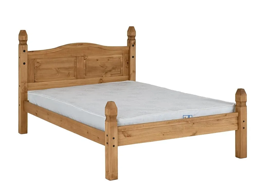 Seconique Seconique Corona 4ft6 Double Wax Pine Wooden Bed Frame (Low Footend)