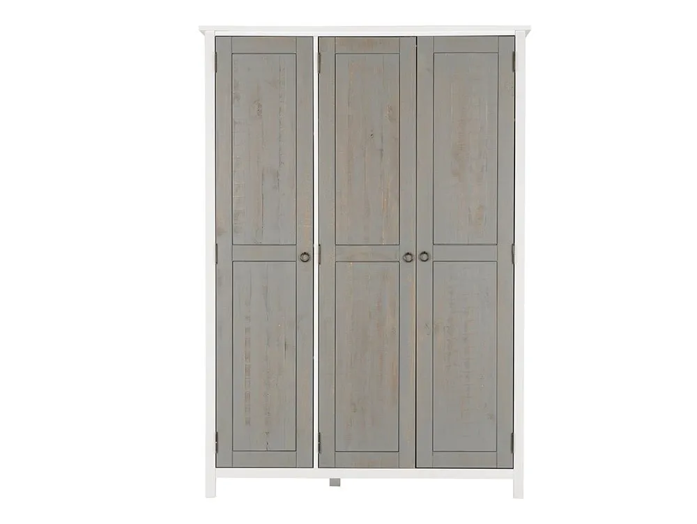 Seconique Seconique Vermont Grey and White 3 Door Triple Wardrobe