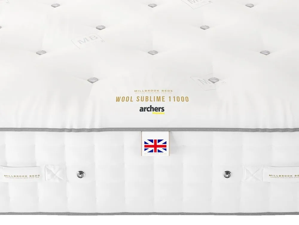 Millbrook Beds Millbrook Wool Sublime Firm Pocket 11000 4ft6 Double Divan Bed