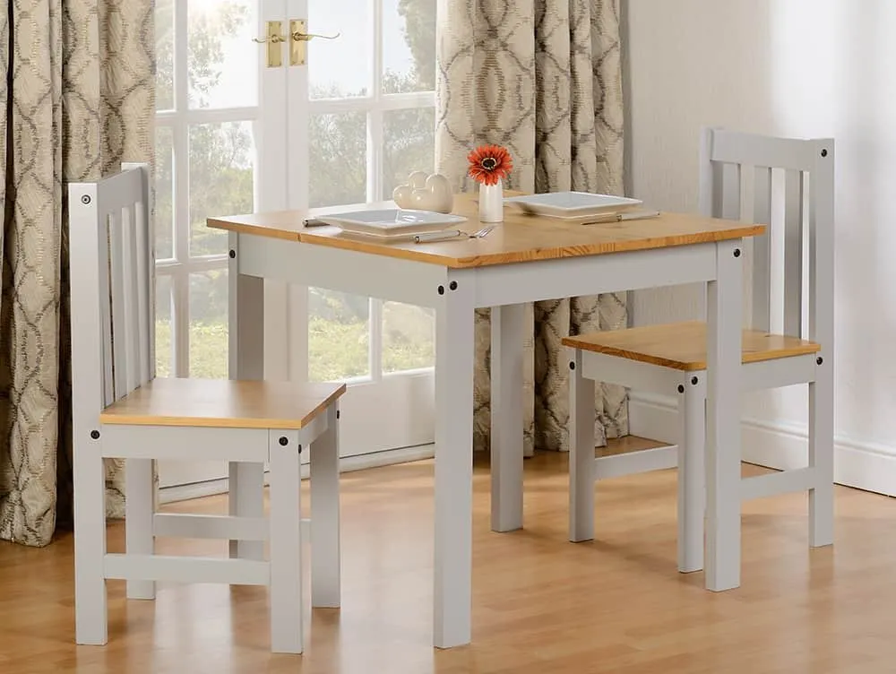 Seconique Seconique Ludlow Grey and Oak Dining Table and 2 Chair Set
