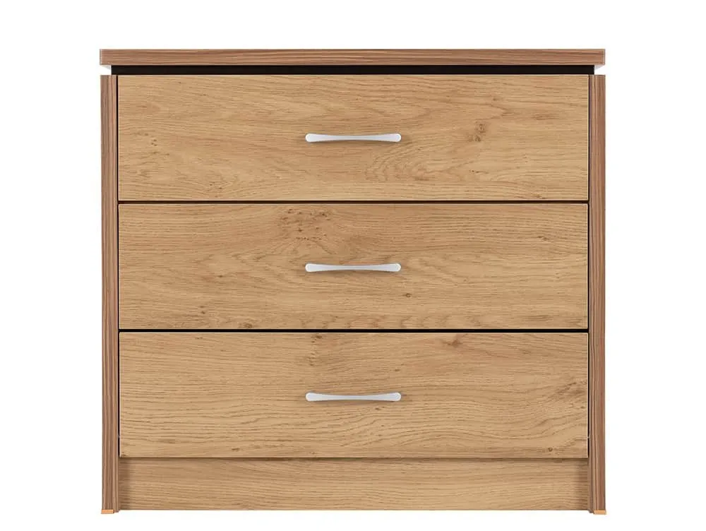 Seconique Seconique Charles Oak 3 Drawer Chest of Drawers