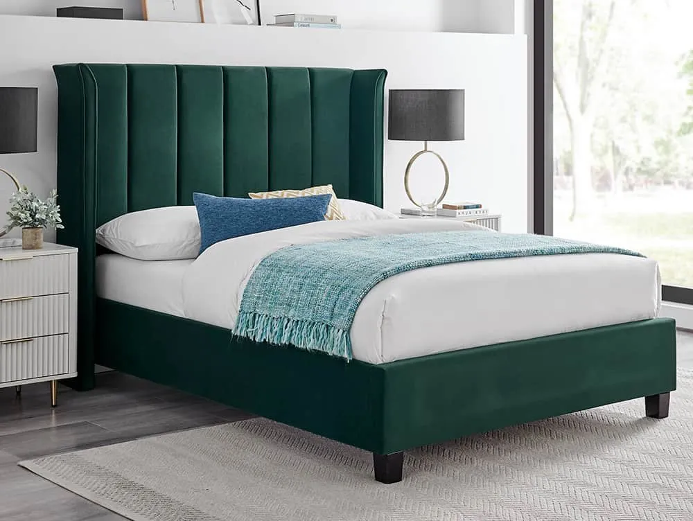 Limelight  Limelight Polaris 4ft6 Double Emerald Green Fabric Bed Frame