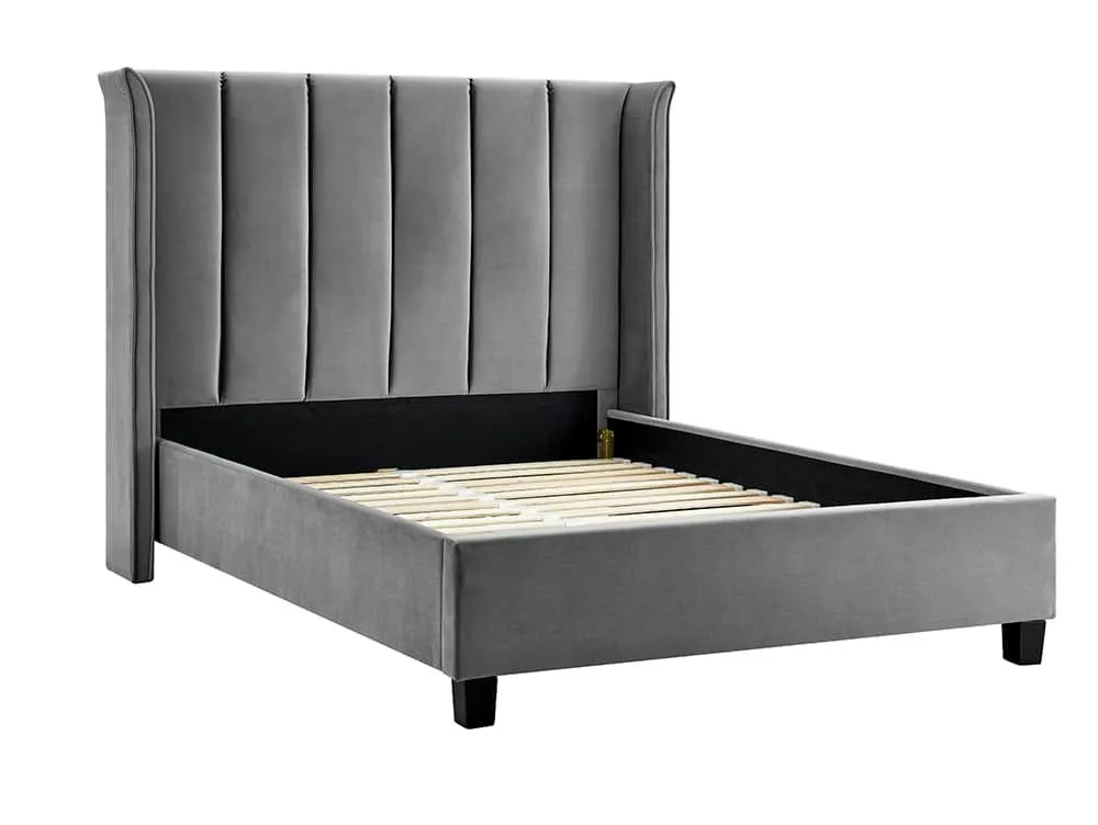 Limelight  Limelight Polaris 5ft King Size Silver Fabric Bed Frame