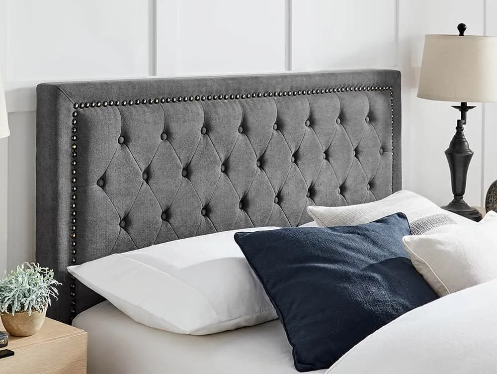 Limelight  Limelight Rhea 4ft6 Double Dark Grey Fabric Bed Frame