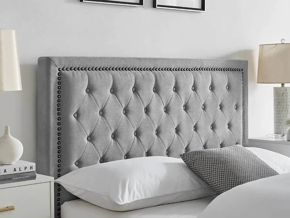 Limelight  Limelight Rhea 5ft King Size Light Grey Fabric Bed Frame