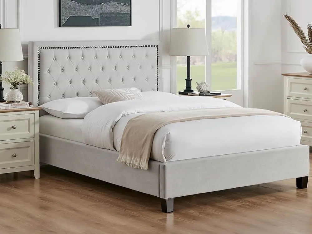 Limelight  Limelight Rhea 5ft King Size Natural Fabric Bed Frame