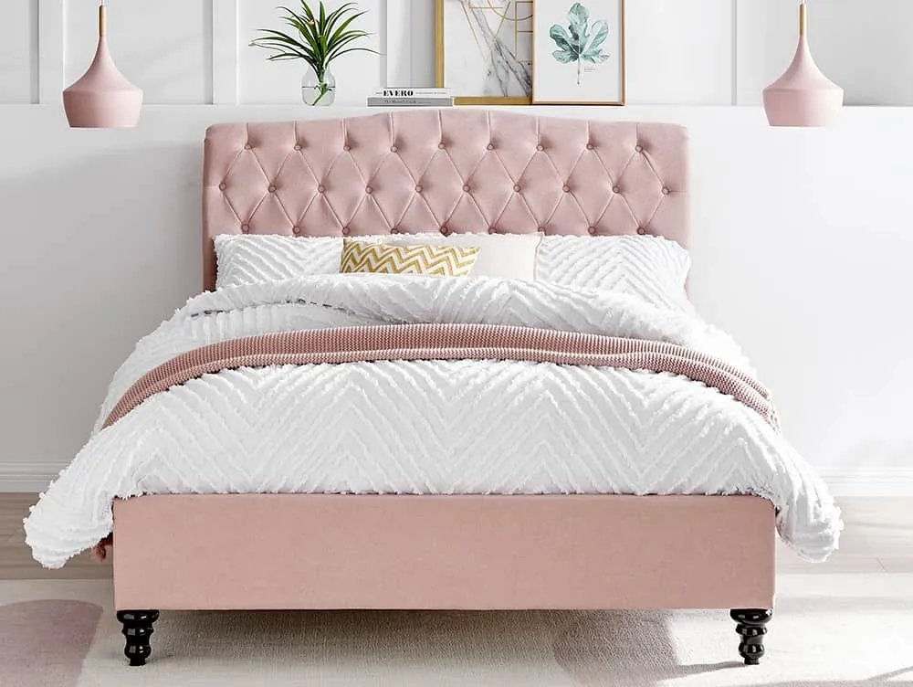 Limelight  Limelight Rosa 4ft6 Double Pink Fabric Bed Frame