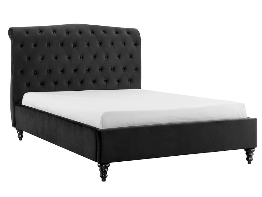 Limelight  Limelight Rosa 4ft6 Double Black Fabric Bed Frame