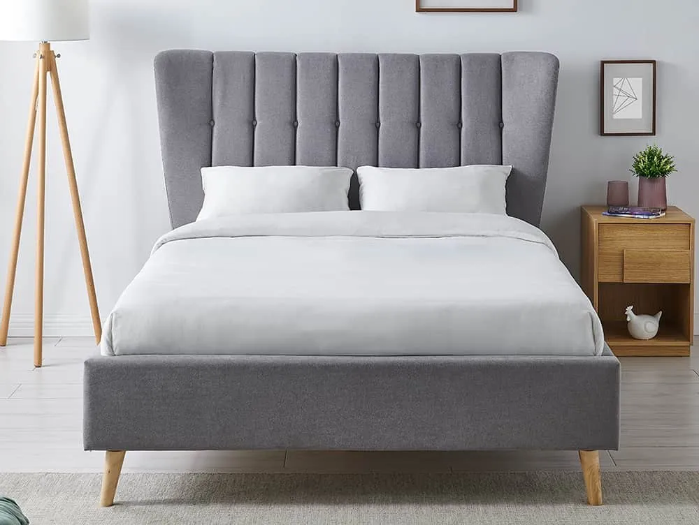 Limelight  Limelight Tasya 4ft6 Double Light Grey Fabric Bed Frame