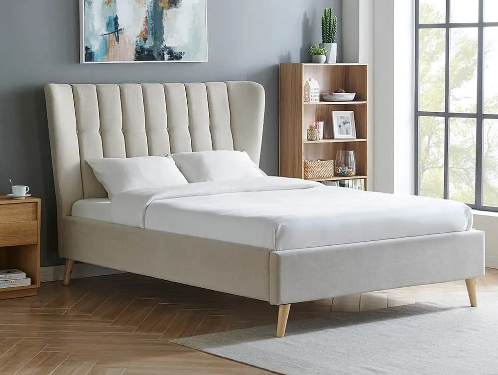 Limelight  Limelight Tasya 4ft6 Double Natural Fabric Bed Frame