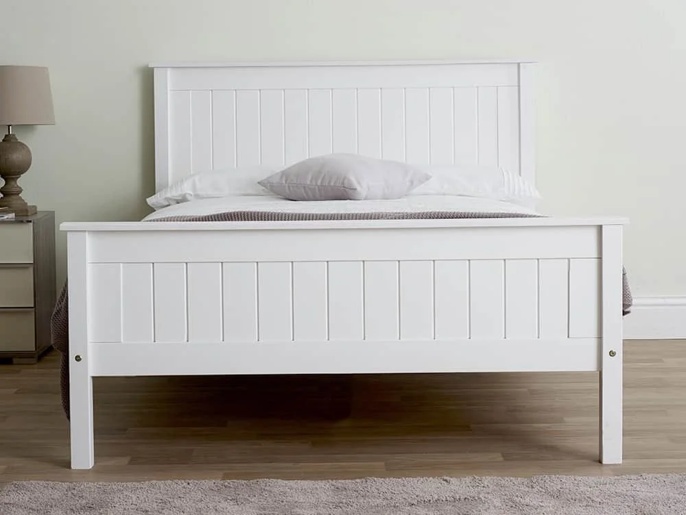 Limelight  Limelight Taurus 5ft King Size White Wooden Bed Frame (High Footend)