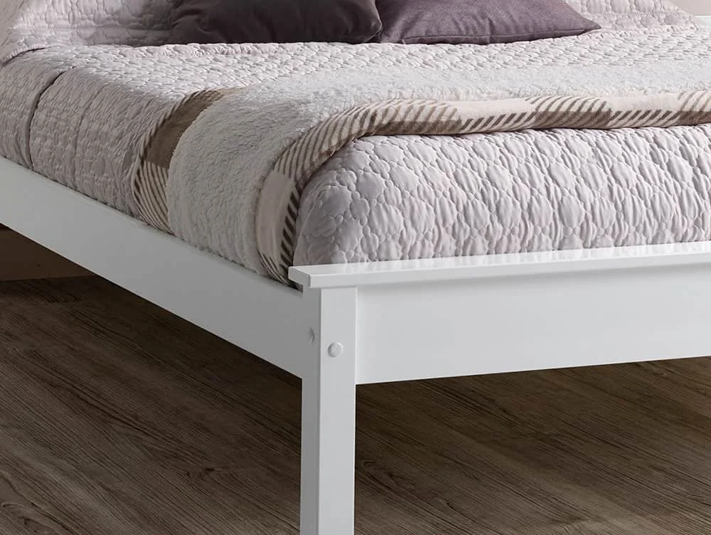 Limelight  Limelight Taurus 5ft King Size White Wooden Bed Frame (Low Footend)