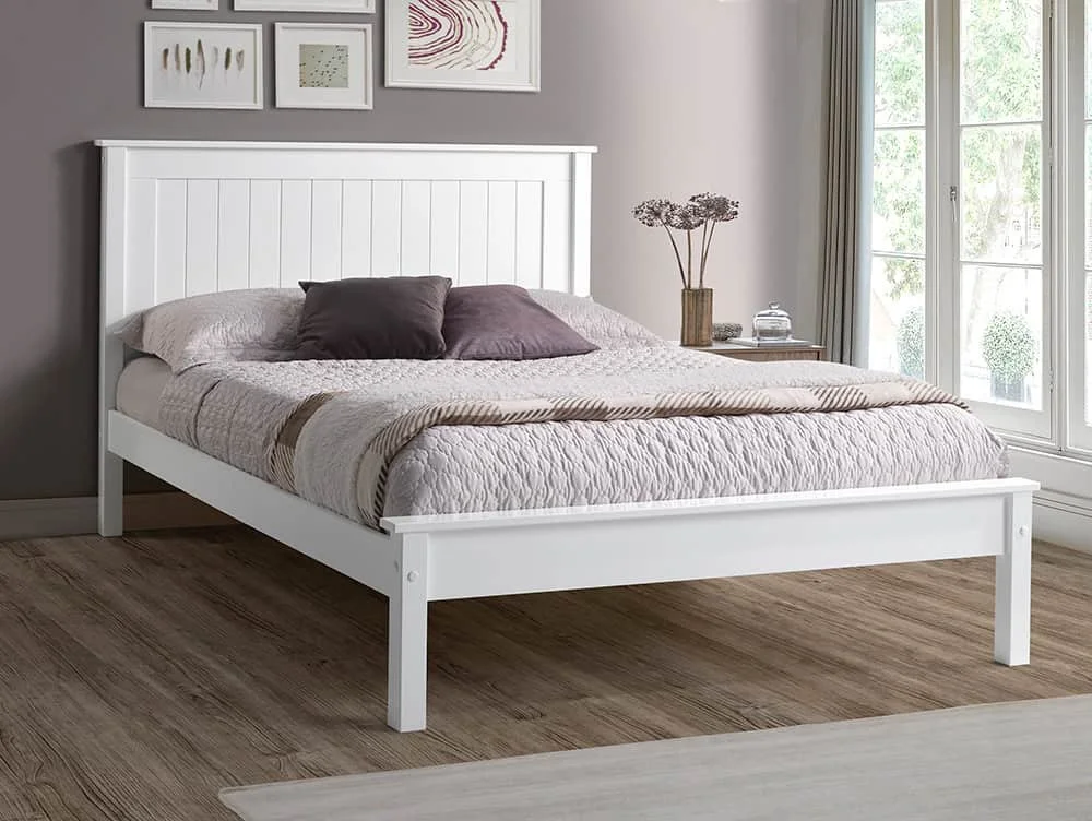 Limelight  Limelight Taurus 5ft King Size White Wooden Bed Frame (Low Footend)