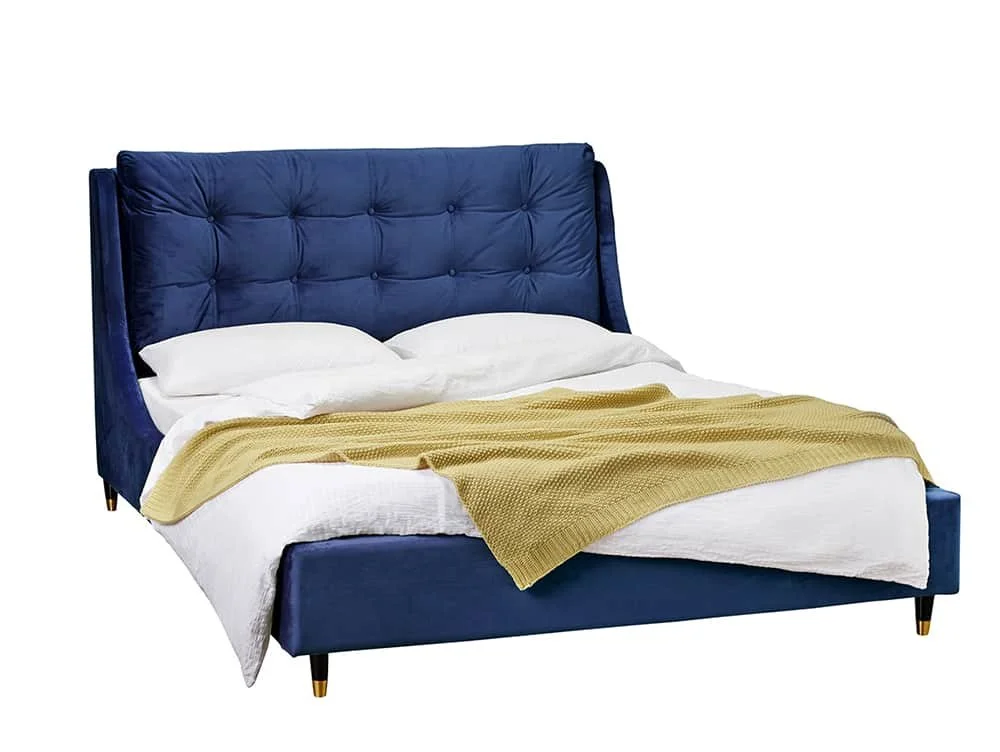 LPD LPD Sloane 5ft King Size Blue Fabric Bed Frame